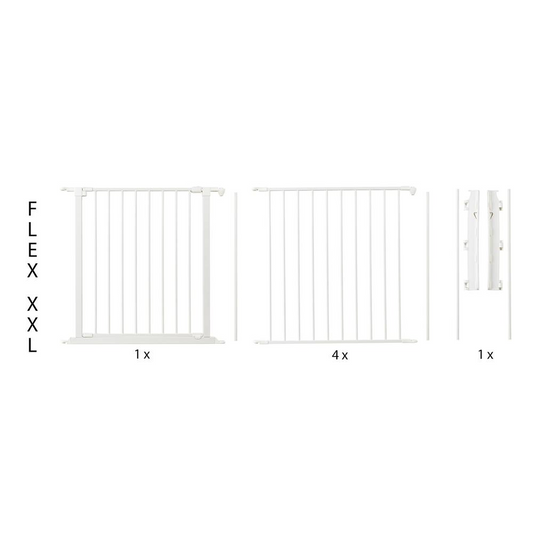 Flex XXL Room Divider Safety Gate, Play Space 35.4" - 138", White