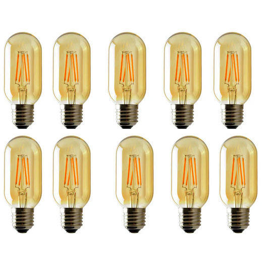 10 Pack 4W T45 E27 LED Dimmable Vintage Filament Light Bulb~4171